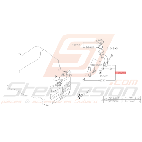 Support Remplissage d'Huile Origine Subaru WRX STI 2008 - 201937231