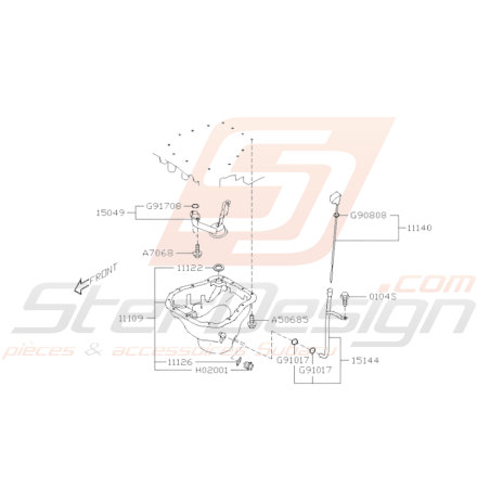 Schéma Carter d'huile Origine Subaru STI 2015 - 201937232