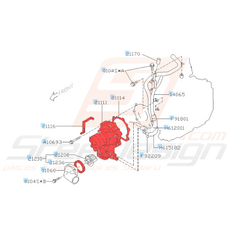Pompe à eau origine pour subaru Legacy 199937239