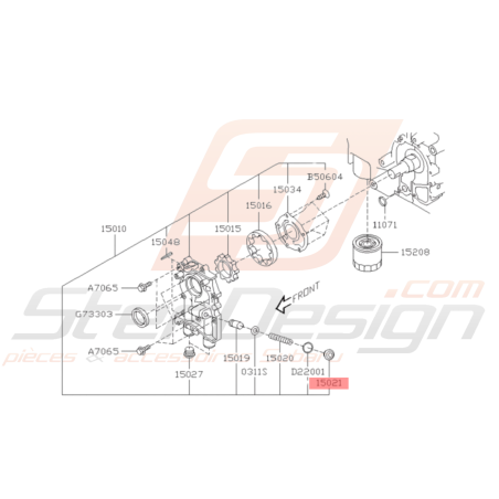 Bouchon Pompe à Huile Origine Subaru GT 97-00 WRX 01-10 STI 01-19 FORESTER 97-02/05-0737242