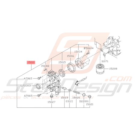 Pompe à huile gros débit Origine Subaru STI 2008 - 201937249