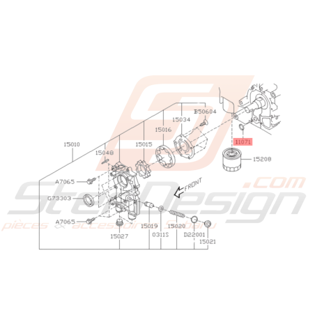 Joint Torique Pompe à Huile Intérieur Origine Subaru GT WRX STI37253