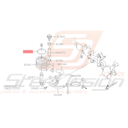 Joint modine d'huile origine Subaru GT WRX STI FORESTER 97-0237256