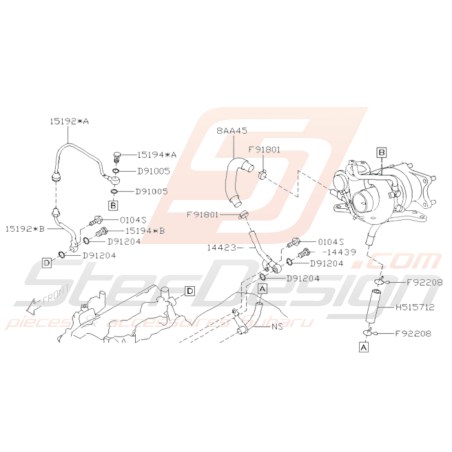 Schéma Turbo Origine Subaru STI 2015 - 201937285