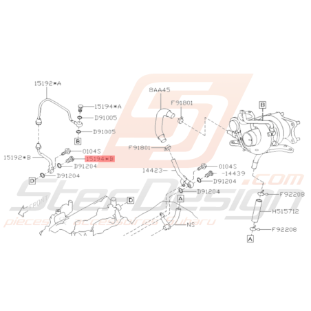 Vis banjo d'arriver d'huile Origine Subaru WRX 06-10 STI 01-19 BRZ 13-19 FORESTER 05-0737290