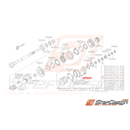 Boulon Arbre Secondaire Origine Subaru GT 93 - 00 WRX 01 - 1037345