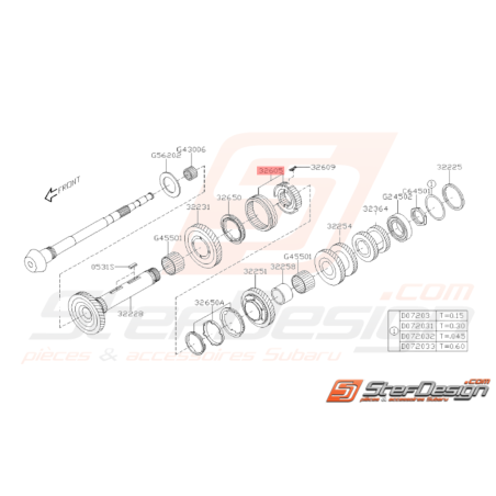 Moyeu et Baladeur Origine Subaru STI 2008 - 201437355