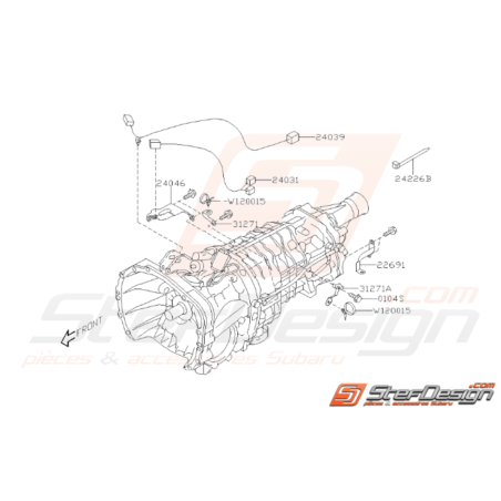 Schéma Câblage Electrique de Boite Origine Subaru STI 2008 - 201437364