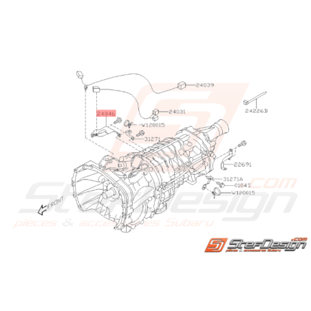 Support Faisceau Origine Subaru STI 2001 - 201437365