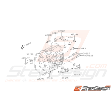 Schéma Boite de Transfert Origine Subaru WRX 2008 - 201037375