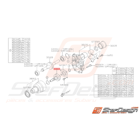 Pignon de Transfert Boite 5 Subaru WRX 2006 - 2010 / 2.0 RS 200737390