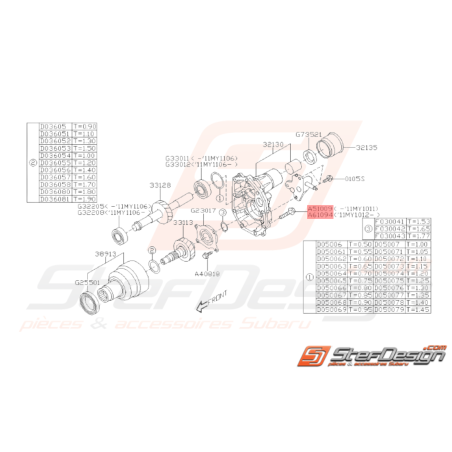 Vis et Rondelle Origine Subaru GT 98-00 WRX 01-10 FORESTER 05-0737393