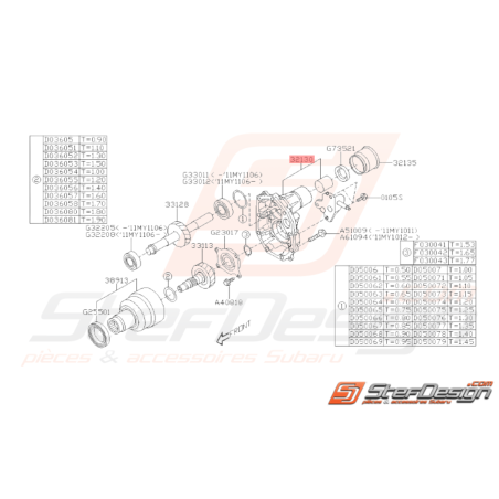 Couvercle Boite Transfert Origine Subaru GT 04/00-11/00 WRX 01-10 FORESTER 05-0737394