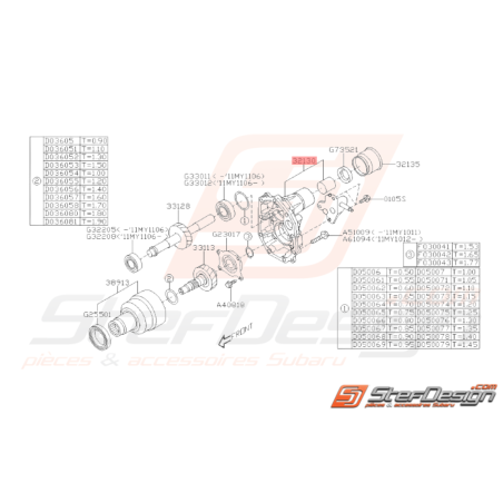 Couvercle Boite Transfert Origine Subaru GT 04/00 - 11/00 WRX 01-1037394
