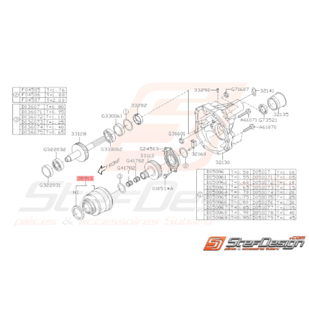 Différentiel central non piloté Origine Subaru STI 12/01/2008 - 201437409