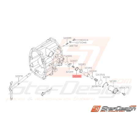 Ressort fourchette arrière GT 94-00 / type R WRX 2001 - 201037429