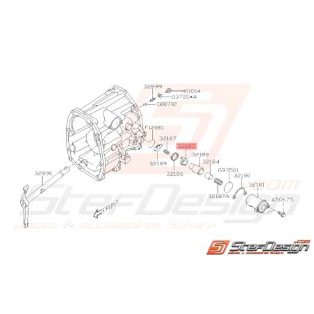 Rondelle fourchette Origine Subaru GT 93-98 / type R WRX 01-1037430