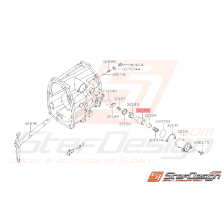 Axe Marche Arrière Origine Subaru WRX 08/03-10 FORESTER 05-0737431