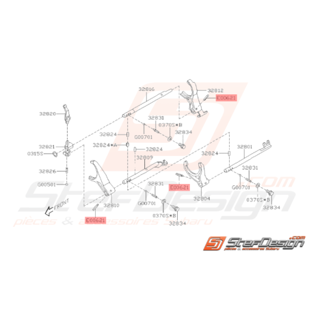 Goupille Origine Subaru GT 1993 - 2000 WRX 2001 - 201037444