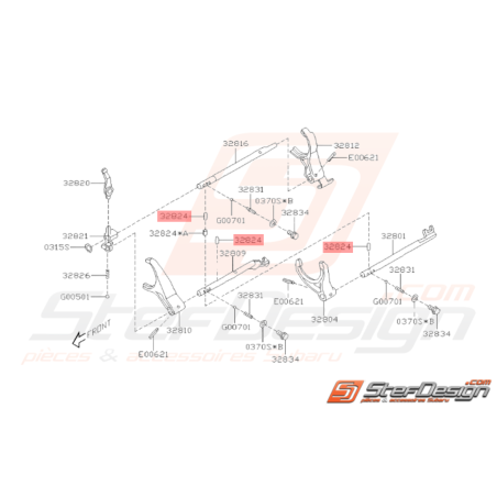 Goupille Origine Subaru Impreza GT 93-00 WRX STI 01-14 FORESTER 05-0737445