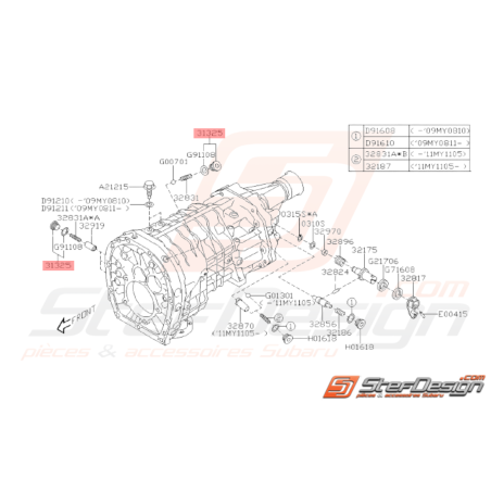 Bouchon avec joint de boite de vitesse pour Subaru STI 11/05/06 - 14 / Levorg37457