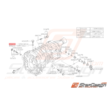 Joint Origine Subaru STI 2001 - 10/08/200937461