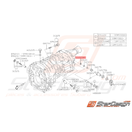 Anneau élastique origine Subaru WRX 2001 - 2007 STI 2001 - 201437468