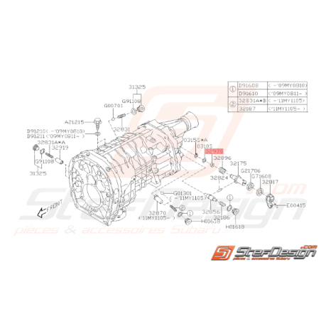 Bague Verif Marche Arrière Origine Subaru STI 2001 - 201437469