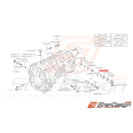 Roulement boite de vitesse Origine Subaru STI 2001 - 201437472