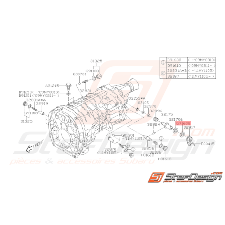 Joint spy de boite de vitesse Origine Subaru STI 2001 - 201437473