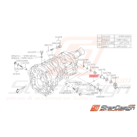 Goupille Origine Subaru Impreza GT 1993-2000 WRX STI 2001-201437476