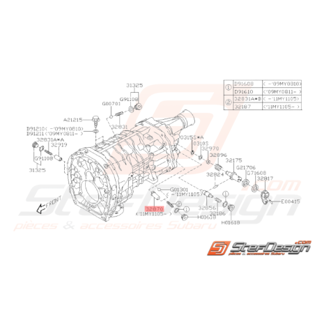 Piston Plongeur Sélecteur Origine Subaru STI 05/11/2011 - 201437481