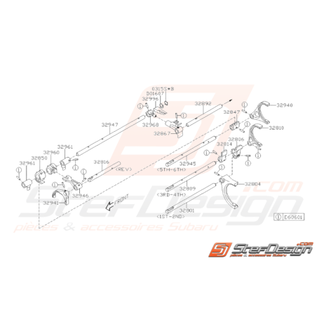 Schéma Système de Fourchette Origine Subaru STI 2008 - 201437490
