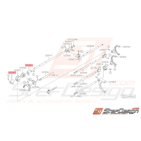 Verrouillage Fourchette Boite 6 vitesses Origine Subaru STI37491