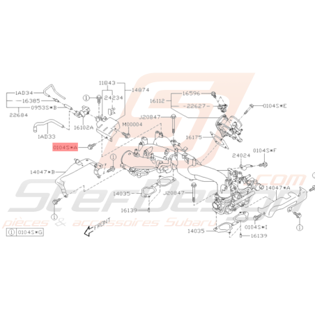Boulon Origine Subaru GT WRX STI BRZ GT 86 Forester Turbo37493 Boulon Origine Subaru GT WRX STI BRZ GT 86 Forester Turbo37493