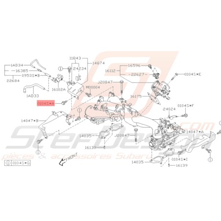 Boulon Origine Subaru GT WRX STI BRZ GT 8637493