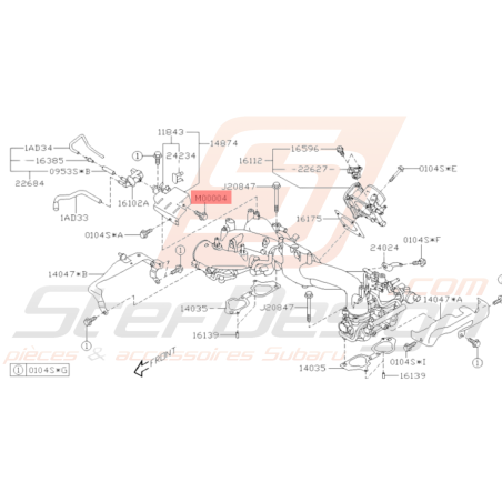 Vis fixation mécanisme lève-vitre Origine Subaru GT 93-00 WRX 01-10 STI 01-1937495