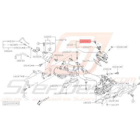 Vis Papillon des Gaz Origine Subaru WRX 2006 - 2007 STI 2006 - 201937504