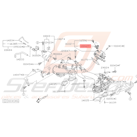 Capteur Pression Map Origine Subaru STI 2008 - 201937505