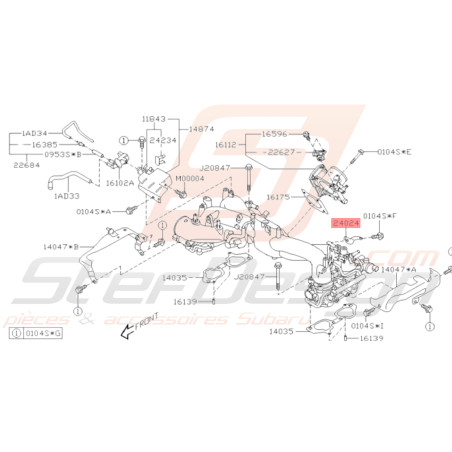 Support Faisceau Moteur Origine Subaru WRX 06 - 07 STI 06 - 1937509