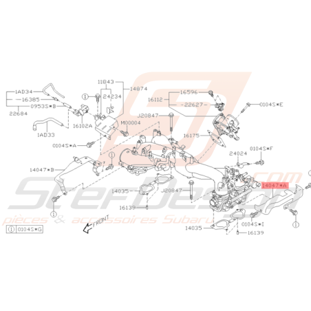 Protecteur collecteur d'admission Subaru WRX 08 - 10 STI 08 - 1937510