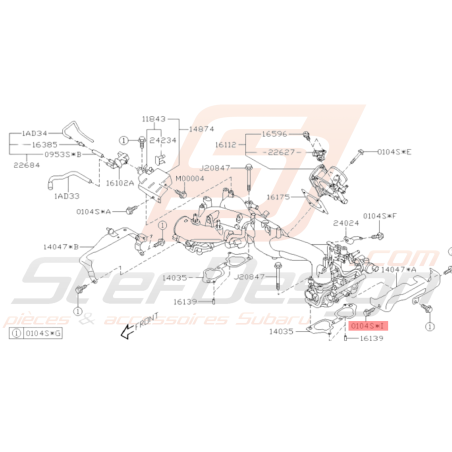 Vis Origine Subaru GT 1999 - 2000 WRX 2001 - 2010 STI 2001 - 201937511