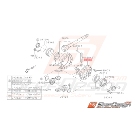 Carter Différentiel Origine Subaru GT 1993 - 2000 WRX 2001 - 201037526