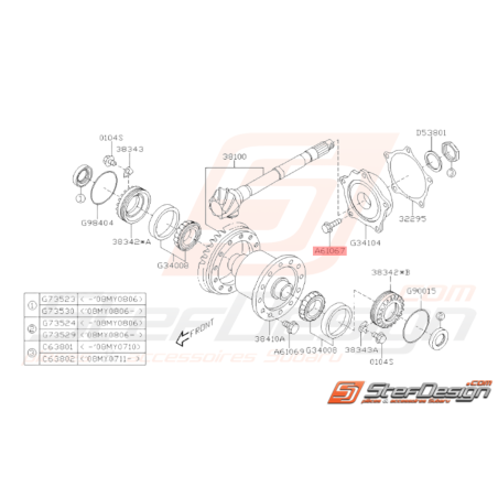 Vis Origine Subaru STI 2001 - 201437541