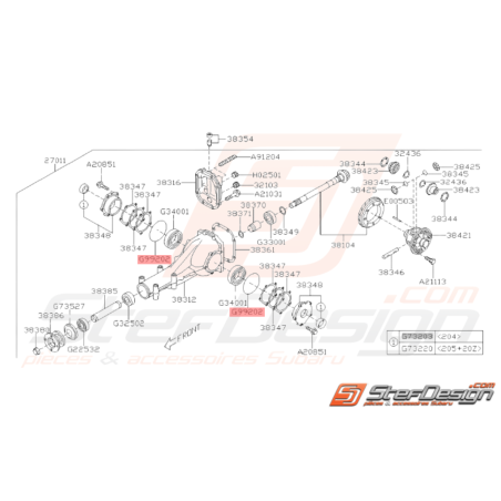 Joint Torique de Pont Arrière Subaru GT 1993-2000 WRX STI 2001-201437554