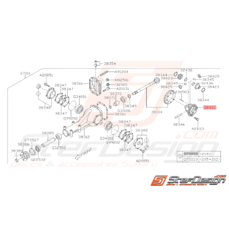 Carter Différentiel Origine Subaru WRX 2008 - 201037574