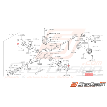 Joint Spy de Cardan Arrière Pont Tous modèles Subaru37584