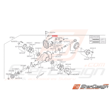 Renfort Masse Origine Subaru STI 2004 - 201437609