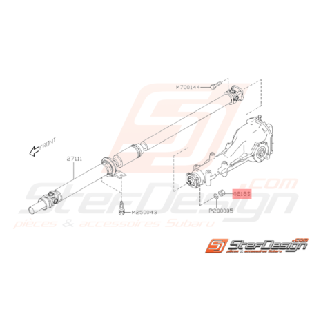 Écrou de fixation d'arbre de transmission Subaru WRX STI 01-14 BRZ 13-1937620