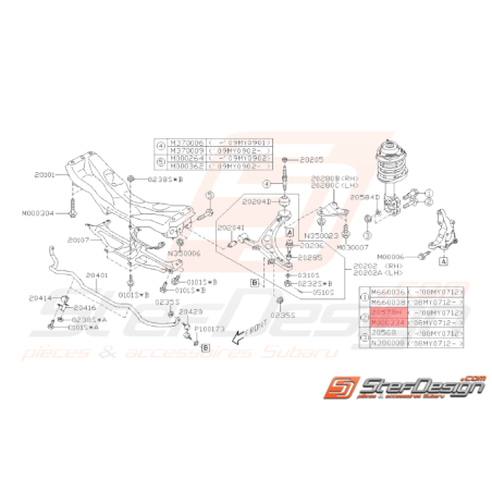 Vis fixation inférieur d'amortisseur avant WRX STI 2004 - 03/201137664